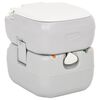 vidaXL Portable Camping Toilet Grey and White 22+12 L HDPE