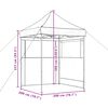 vidaXL Foldable Party Tent Pop-Up with 2 Sidewalls Taupe
