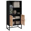 vidaXL Highboard Black 60x35x125 cm Engineered Wood