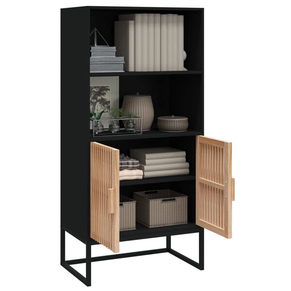 vidaXL Highboard Black 60x35x125 cm Engineered Wood