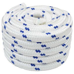 vidaXL Boat Rope 25 m 4 White and Blue PP
