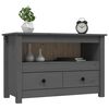 vidaXL TV Cabinet Grey 79x35x52 cm Solid Wood Pine