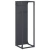vidaXL Firewood Rack Anthracite 25x25x80 cm Cold-rolled steel
