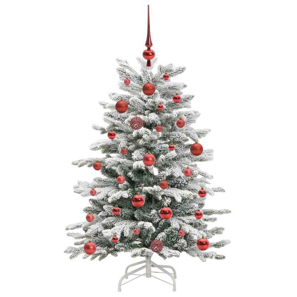 vidaXL Artificial Hinged Christmas Tree White 120 cm PE and PVC