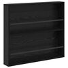 vidaXL Magazine Rack 2 pcs Black Oak 80 x 12 x 70 cm Engineered Wood