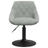 vidaXL Swivel Dining Chairs 2 pcs Light Grey Velvet
