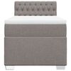 vidaXL Box Spring Bed with Mattress Taupe 100x200 cm Fabric
