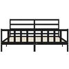 vidaXL Bed Frame without Mattress Black 200x200 cm Solid Wood Pine