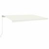 vidaXL Retractable Awning Cream 500 x 300 cm Fabric and Aluminium