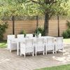 vidaXL Garden Dining Set 9 pcs Light Grey Polt rattan