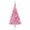 vidaXL Artificial Pre-lit Christmas Tree with 150 LEDs Pink 120 cm PVC