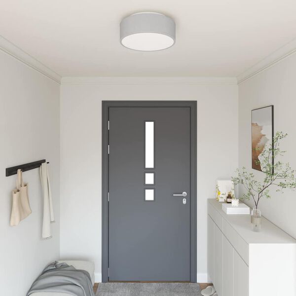 vidaXL Ceiling Lamp with Spotlights Grey 38 x 38 x 13.5 cm Fabric