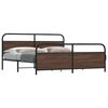 vidaXL Metal Bed Frame without Mattress Brown Oak 200x200 cm