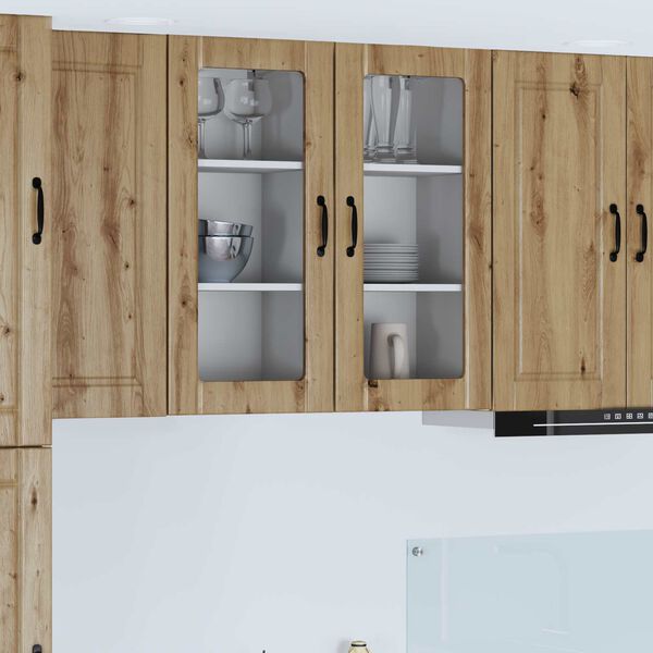 vidaXL Kitchen Cabinet with Shelf 2 pcs Artisan Oak 40 x 31 x 80 cm