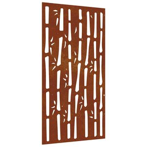 vidaXL Garden Wall Decoration 105x55 cm Corten Steel Bamboo Design