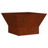 vidaXL Fire Pit Brown 60 x 60 x 35 cm Weathering Steel