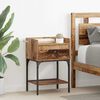 vidaXL Bedside Table Old Wood 40 x 29 x 60 cm Engineered Wood