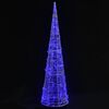 vidaXL Acrylic Decorative Pyramid LED Light Cone Blue 120 cm