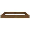 vidaXL Sandbox with Seats Honey Brown Square Solid Wood Pine