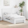 vidaXL Bed Frame with Headboard White 80 x 200 cm Engineered Wood
