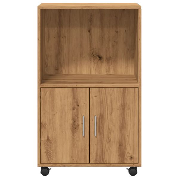 vidaXL Rolling&nbsp;Cabinet Artisian Oak 55x40x91 cm Engineered Wood