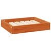 vidaXL Dog Bed Wax Brown 51.5 x 44 x 9 cm Solid Pine Wood