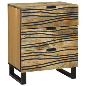 vidaXL Bedside Cabinet Brown 50 x 33 x 62 cm Solid Acacia wood