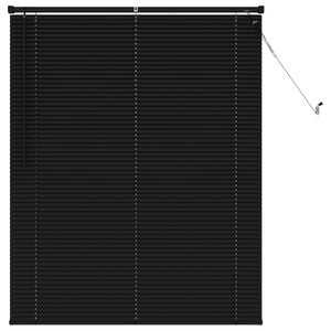 vidaXL Venetian Blind Manual Adjustable Black 150 x 120 cm PVC