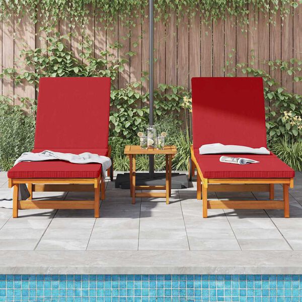 vidaXL Sun Lounger 3 pcs Brown 40 x 40 x 40cm Solid Acacia wood
