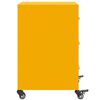 vidaXL Bedside Cabinet Mustard Yellow 36x39x59 cm Steel