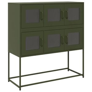 vidaXL Sideboard Olive Green 100,5x39x107 cm Cold-rolled Steel