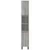 vidaXL 3 Piece Bathroom Cabinet Set Grey Sonoma Engineered Wood