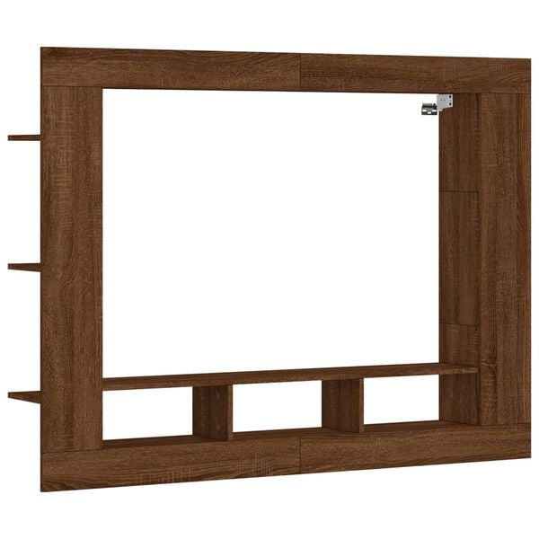 vidaXL TV Cabinet Brown Oak 152x22x113 cm Engineered Wood