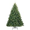 vidaXL Artificial Christmas Tree with 300 LEDs Green 240 cm PE and PVC