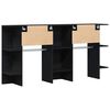 vidaXL Hallway Cabinet Wall-mounted 2 pcs Black Oak 97.5 x 37 x 99 cm