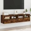 vidaXL TV Wall Cabinets 2 pcs Smoked Oak 60x30x30 cm Engineered Wood