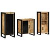 vidaXL Bathroom Furniture Set with Door 3 pcs Brown Solid Reclaim Wood
