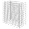 vidaXL Gabion Raised Bed | Silver | Galvanised Steel | 90x50x100 cm