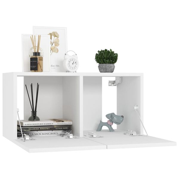 vidaXL 7 Piece TV Cabinet Set White Engineered Wood