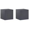 vidaXL Plant Stand 2 pcs Anthracite 40 x 40 x 40 cm Galvanised Steel