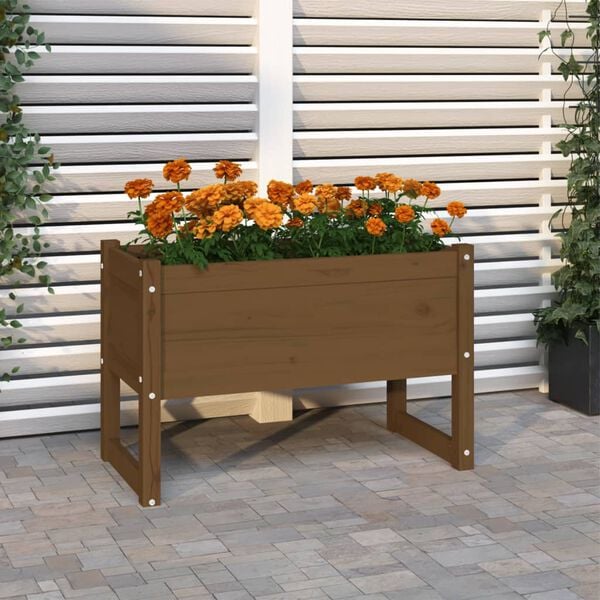 vidaXL Planter Honey Brown 78x40x52 cm Solid Wood Pine