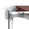 vidaXL Automatic Retractable Awning Brown 400x350 cm