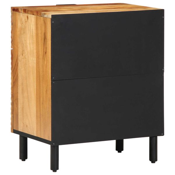 vidaXL Bedside Cabinet Brown 50 x 33 x 60 cm Solid acacia wood