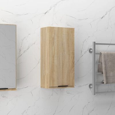 vidaXL Wall-mounted Bathroom Cabinet Sonoma Oak 32x20x67 cm