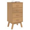 vidaXL Bedside Cabinet OLDEN Brown Solid Wood Pine