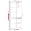vidaXL Barn Door White 100x1.8x214 cm Solid Wood Pine