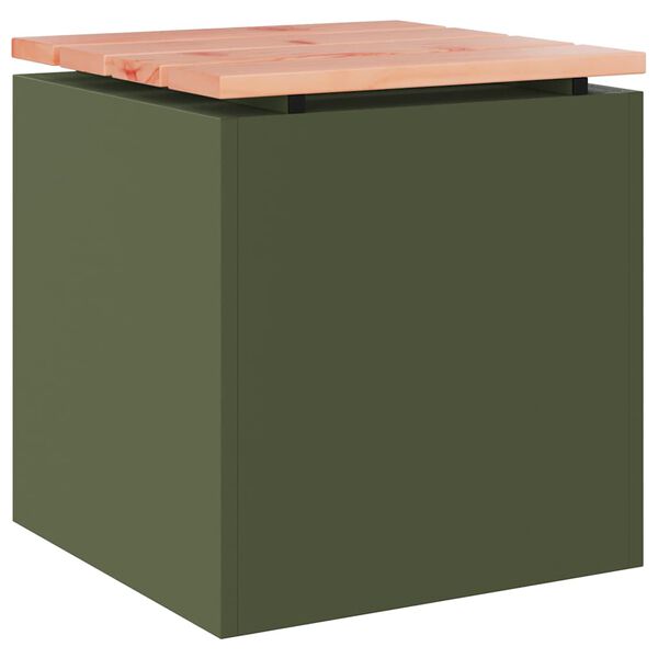 vidaXL Garden Bench Olive green 40 x 40 x 43 cm Steel
