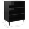 vidaXL Sideboard High Gloss Black 57x35x70 cm Engineered Wood