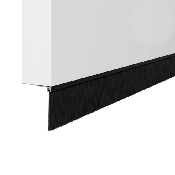 vidaXL Screw-on Door Brush Seals 6 pcs Black 100 cm Aluminium Alloy