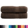 vidaXL Premium Hand Towels "SOLUND" 2 pcs Brown 50x100 cm 600 gsm
